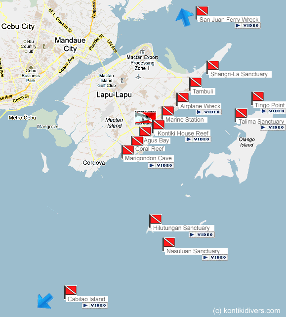 map of mactan's dive spots