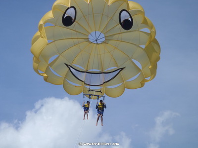 view from parasail in mactan